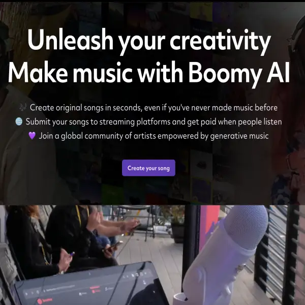 Boomy - Make Generative Music with Artificial Intelligence