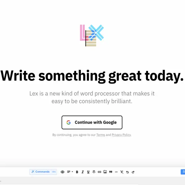 Lex | Write something great today